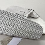 The White Company Grey Suede Corkbed Mule Sandals Womens 9/10 M Sherling Lined Gray Photo 9