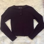 On Fire  Black Long Sleeve Top Photo 0