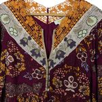 Anthropologie NWT  Maeve Meredith Embroidered Maxi Dress Purple/Orange M Photo 8