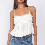 Sky to Moon White Babydoll Tank Photo 3