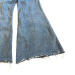 We The Free Free People  Curvy Wide Flare Leg Jeans Raw Hem High Waisted Size 33S Photo 10
