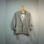 Skies Are Blue Gray  Floral Lined Blazer Size M EUC Photo 2