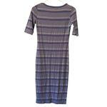 LuLaRoe  Form Fitting Stretch Midi Length Knit Dress Stripe Size‎ XXS Loungewear Photo 1