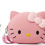 2 Pcs Crossbody Bags, Cute Soft Silicone Coin Purse with Adjustable Shoulder Strap Photo 1