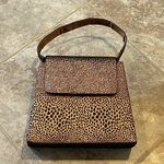 La Regale  Vintage Bronze Crossbody Purse Handbag Fabric Small Handle Strap Photo 1