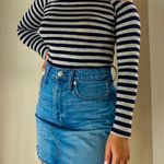 Nordstrom navy and grey off the shoulder top Photo 2