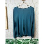 Free People  Salt N Peppa Surplice Blue Jade Top - Size - Medium Photo 2