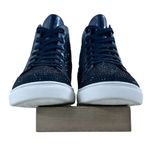 Lady Couture Flat Laser Cut High Top Bling Rhinestone Sneaker Navy Women's Size Blue Size 9 Photo 3
