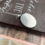 Handmade Pink Lotus Pendant Necklace | Stainless Steel 18” Photo 4