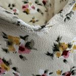 Reformation Misha Dress Fit & Flare Mini Floral V Neck Peasant Pocket Beige 2 Photo 4