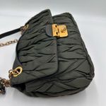 Nina Ricci Dark Gray Quilted Bag with Gold Chain Black Photo 5