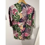 Tommy Bahama  Women's S Remy‎ Retro Linen LaceUp Dress Tunic Mini  Floral Pockets Photo 2