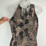 Spenser Jeremy 100% Silk Animal Print Wrap Midi Maxi Dress Sz 12 Brown Photo 12