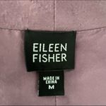 Eileen Fisher  lilac 100% brushed silk size medium long line blazer. Photo 4