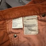 AG Adriano Goldschmied The Stevie Slim Straight Corduroy Rust Pant Size 27 Photo 6