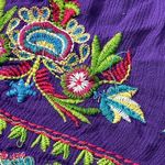 Swimsuits For All Embroidered Beach Cover Dress Women's Plus Size 14/16 Rayon Purple Photo 5