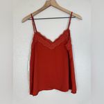 Nordstrom  BP Satin Lace Camisole Small in Rust / Red Persimmon NEW $39 Photo 8