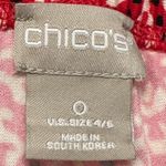 Chico's Women’s CHICO’s Red Black White Maxi Paisley Dress Size 0 US 4/6 EUC #2107 Photo 3