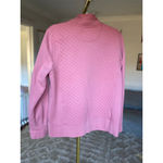 L.L.Bean Pink Quilted Jacket Gold Full-Zip Granola Classic Hiking Preppy Cozy L Photo 2