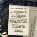 Loft  Floral Knee Length Dress Womens 4 Blue Viscose Dainty Romantic Boho Garden Photo 3