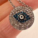 stainless steel Milor Evil eye rhinestone pendant necklace Blue Photo 7