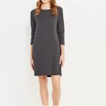 Gap Grey Dress 3/4 Sleeve Above the Knee Faux Leather Accent NWT Small Photo 3