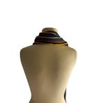 Boho Rainbow Knit Fringe Wool Blend Striped Knitting Inn One Size Purple Photo 2