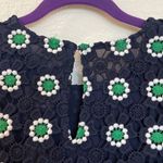 English Factory NWT  Navy Short Sleeve Flower Embroidery Blouse Photo 6