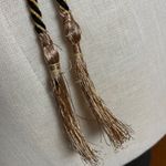 Vintage Beaded Belt Women Velvet Deadstock‎ Tassels Black Ties Dramatic Elegant Photo 9