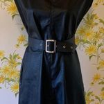 Venti 6 Faux leather Padded Shoulders black dress size L Photo 1
