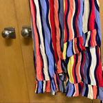 Anthropologie PLENTY BY TRACY REESE Daphne Wrap Dress Striped Maxi Colorful Large Photo 4