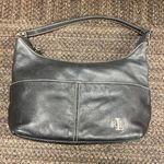 Vintage LAUREN Ralph Lauren Black Leather Small Hobo Shoulder Bag Purse Handbag Photo 0
