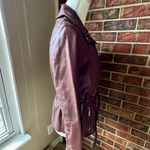 Bernardo  Rich Brown Leather Jacket with Belt Gold Hardware Boho Chic Edgy Moto Photo 9