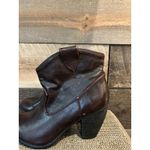 Not Rated Ankle Booties Brown Faux Leather Chunky Heel Women Sz 6 Distressed Photo 1