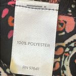 J. Jill Top Navy Blue Orange Paisley Floral Flare Sleeve V Neck Top Size Large Photo 6