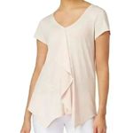 Ny Collection  Pink Asymmetrical Ruffled Top NWT Small Photo 3
