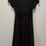 The North Face women’s wrap tie waist black dress short sleeve size large Photo 4