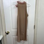 Sweet Pea  NY&CO tan pink reptile animal print tie neck loose tunic high low top Photo 5