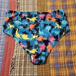 New! Teal and Pink Dinosaur 🦕 Ruched Bikini Bottoms XXL Green Photo 1