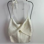 Roxy NWOT  Off White Venice Knit Halter Crop Top Photo 2