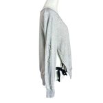 Pam & Gela Juicy Couture Distressed Tie Side V Neck Sweatshirt Oversized Small Photo 4