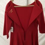 Kate Spade : Red Boat Neck Ponte Dress- pockets- fit & flare- M Photo 9
