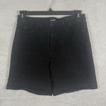Nine West  Womens High Rise Cuffed 5" Bermuda Denim Jeans Shorts Size 10 Black Photo 0