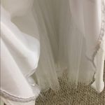 White Karishma Runched Wedding Formal Dress Prom Wedding Sparkly Sequins S Silver Photo 6