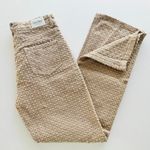 See See Paris Tan Perforated Jeans Size 38 Wide Leg High Waist Boho Western Cute Photo 0