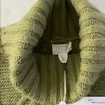 Caslon NWT  x Nordstrom Sage Green Chunky Diamond Knit Turtleneck Sweater Large Photo 5