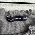 Brandy Melville Grey Ribbed Cropped Top. Size One Size Photo 6