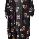 Torrid Women 1/2 Floral Black Open Kimono Cardigan Short Sleeve Lightweight Photo 0