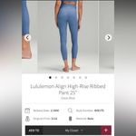 Lululemon  Align High-Rise Ribbed Pant 25"
Oasis Blue
Size 8 Photo 5