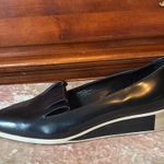 Acne Studios Leather Black Laser Cut Pointed Toe 2-Tone Wedge Loafers $650 EUC US Wmn 11 ; EUR 41 Photo 1